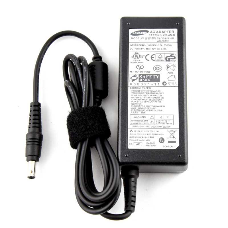 Chargeur PC Samsung AC Adapter Ordinateur portable Chargeur Samsung 19V 3.16A 60W