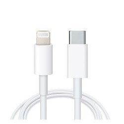 Cable Iphone Original de Charge USB-C vers Lightning Apple pour iPhone 7 8 X 12 11 13 14 Pro Max XS XR
