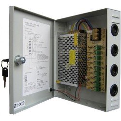 Bloc d'alimentation 12V/5A 9 sorties pour cameras CCTV 9CH