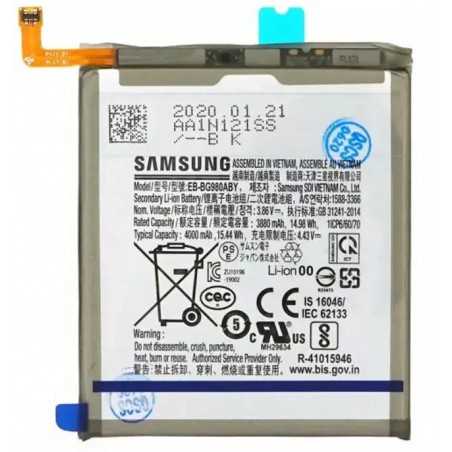 Batterie Samsung S20 Samsung Galaxy G980F EB-BG980ABY 4000mAh Original Quality