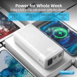 Power bank 10000mAh 20W Mini Smart Power bank Konfulon Fast Charging PD Externe Chargeur Xiaomi, iPhone, Huawei Prix Maroc