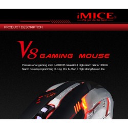 Souris Imice V8 Gaming 6 Buttons RGB 4000 DPI