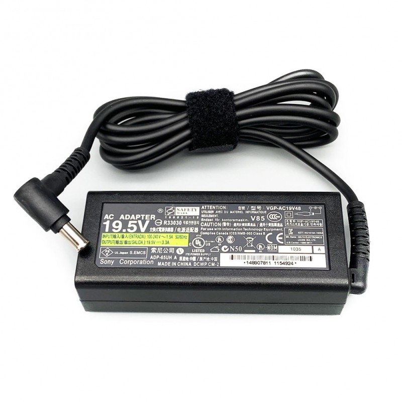 Chargeur Sony Vaio Adaptateur PC Portable Sony 19.5V 3.3A 65W