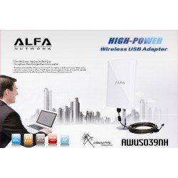 Alpha Wifi 98dbi USB ALFA AWUS039NH Adaptateur 98dbi Taiwan High gain original
