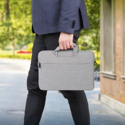 Cartable PC Portable Sac & sacoche Pour PC 14 Pouces Laptop Bag 14" Haute Qualité - Couleur Gris