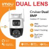 Camera IMOU Cruiser Dual 6MP Caméra Extérieure 360 Wifi Double objectif détection humains/véhicule Full-color Night Vision