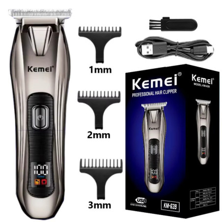 Tondeuse Professionnelle Rechargeable Pour hommes Rasoir Electrique Pour Barbe et Cheveux - Kemei KM-639