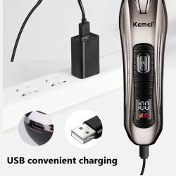 Tondeuse Professionnelle Rechargeable Pour hommes Rasoir Electrique Pour Barbe et Cheveux - Kemei KM-639