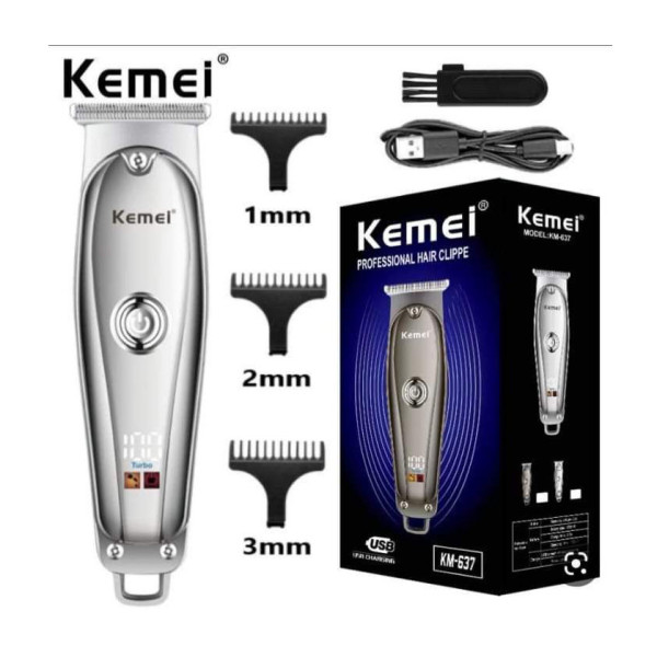 Tondeuse Professionnelle Rechargeable Pour hommes Rasoir Electrique Pour Cheveux, moustache, Barbe  - Kemei KM-637