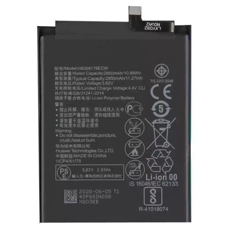 Batterie Huawei Nova 2 PIC-TL00 PIC-L29 CAZ-TL00 PIC-LX9 CAZ-AL10 Nova2 PIC-AL00 2950mAh - HB366179ECW