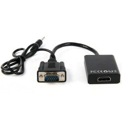 Adaptateur Cable VGA Vers/To HDMI Female 1080P Full HD Avec Audio Convertisseur VGA à HDMI Haute Qualité Prix Maroc