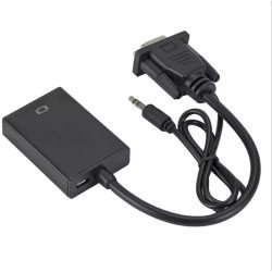 Adaptateur Cable VGA Vers/To HDMI Female 1080P Full HD Avec Audio Convertisseur VGA à HDMI Haute Qualité Prix Maroc