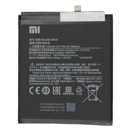 Batterie Xiaomi Mi Play BN39 M1901F9T, M1901F9E 3000mAh Original Quality