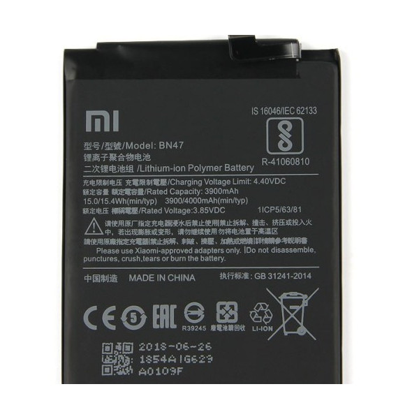 Batterie Xiaomi Redmi 6 Pro Mi A2 Lite BN47 4000mAh Original Quality