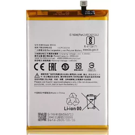 Batterie Xiaomi Redmi 9A / Redmi 9AT / Redmi 9C / Redmi 9C NFC / Poco M2 Pro / Poco C3 BN56 5000mAh Original Quality