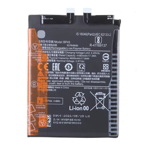 Batterie Xiaomi Mi 12 Pro / Mi 12s Pro BP45 201122C 2201122G 4600mAh Original Quality