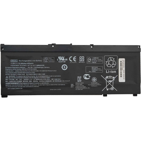 Batterie PC HP Pavilion/Gaming/ZBOOK/Envy 15/17 Originale Qualité Batterie HP SR03XL 11.55V 4550mAh