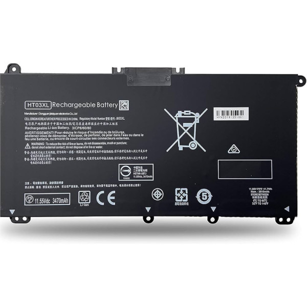 Batterie PC HP Pavilion 14/15/17/X360 HP NOTEBOOK 14/15 Originale Qualité Batterie HP HT03XL 11.4V 4000mAh