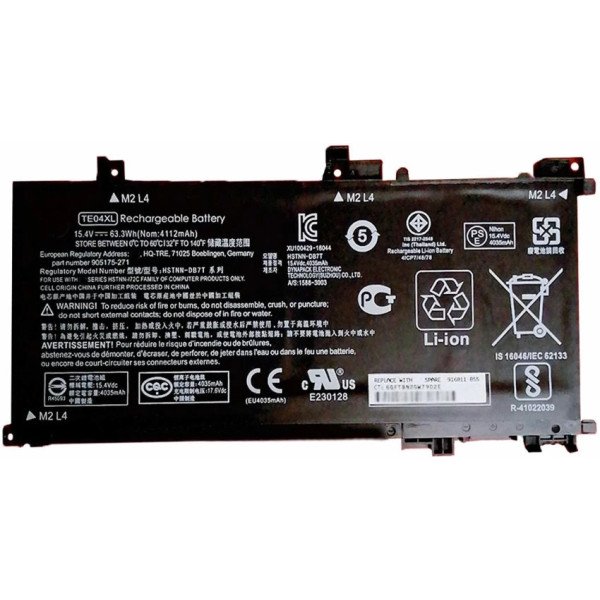 Batterie PC HP Pavilion/OMEN 14/15 Originale Qualité Batterie HP TE04XL 15.4V 63.3Wh
