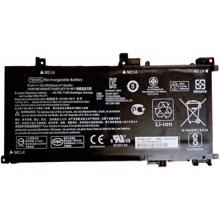 Batterie PC HP Pavilion/OMEN 14/15 Originale Qualité Batterie HP TE04XL 15.4V 63.3Wh