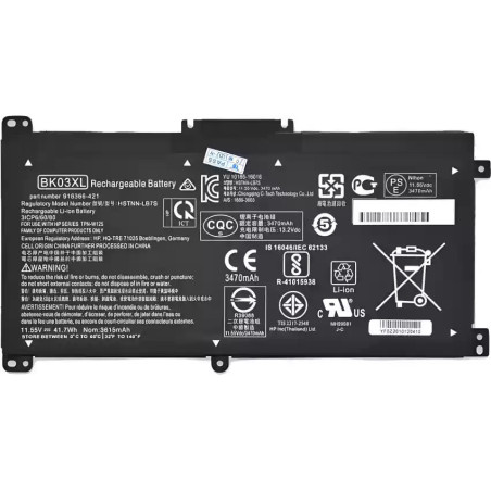 Batterie HP BK03XL – PC HP Pavilion 14/X360 Original Qualité 11.55V 41.7Wh