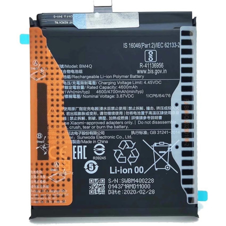 Batterie Xiaomi Poco F2 Pro / Redmi K30 Pro Batterie Xiaomi BM4Q M2004J11G 4700mAh Original Quality