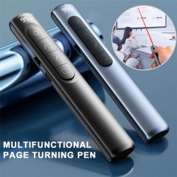 Télécommande de Présentation Laser Rechargeable – Pointeur Laser Multifonction PPT avec Contrôle à Distance