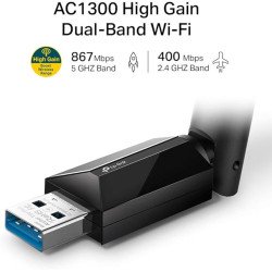 Clé WiFi 5G TP-Link AC1300 TPLink T3U Plus Adaptateur USB WIFI 5G Wireless Gigabyte USB Wi-FI Sans Fil Archer T3U Plus TpLink