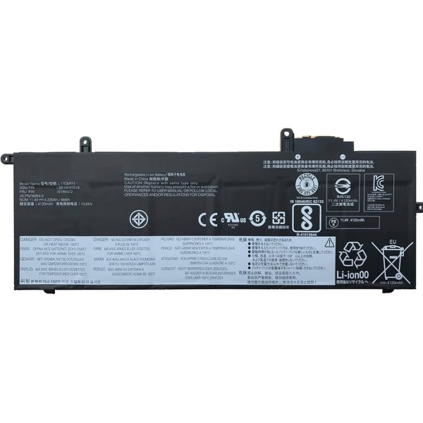 Batterie PC Lenovo ThinkPad X280 Series 01AV470 01AV471 01AV472High Quality Batterie De Remplacement Lenovo L17C6P71 11.4V 48Wh