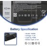 Batterie PC DELL Inspiron 15 3000 / Inspiron 15 5000 / Vostro 5481 Original Quality Battery Laptop DELL YRDD6 11.4V 42Wh