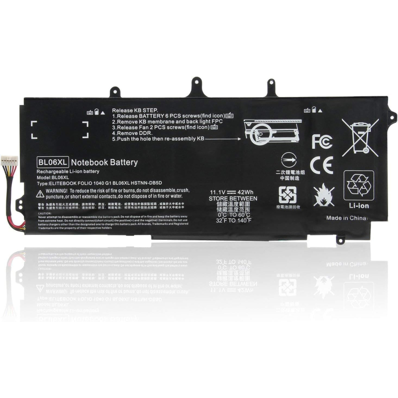 Batterie PC HP EliteBook 1040 G1 1040 G2 1040 G1 1040 G2 Originale Qualité Batterie HP BL06XL 11.1V 42Wh