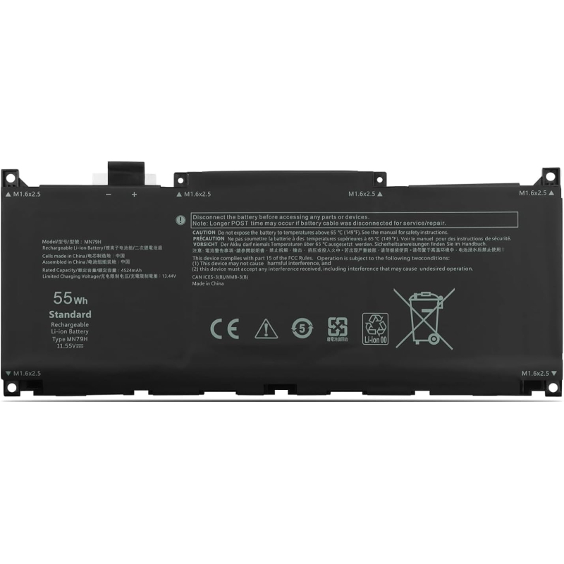 Batterie PC DELL XPS 13 Plus 9320 / XPS 9320 / XPS 13 9340 Haute Capacite Batterie Dell MN79H 11.55V 55Wh