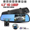 Caméra Voiture HD 4.3 pouces  écran 1080P rétroviseur DVR caméra