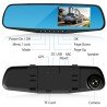 Caméra Voiture HD 4.3 pouces  écran 1080P rétroviseur DVR caméra
