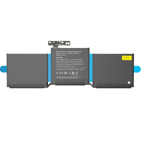 Batterie MacBook Touch Pro 2019/2020 13" Batterie Apple MacBook A2159 A2171 A2289 A2338 (M1, 2020) 58.2Wh