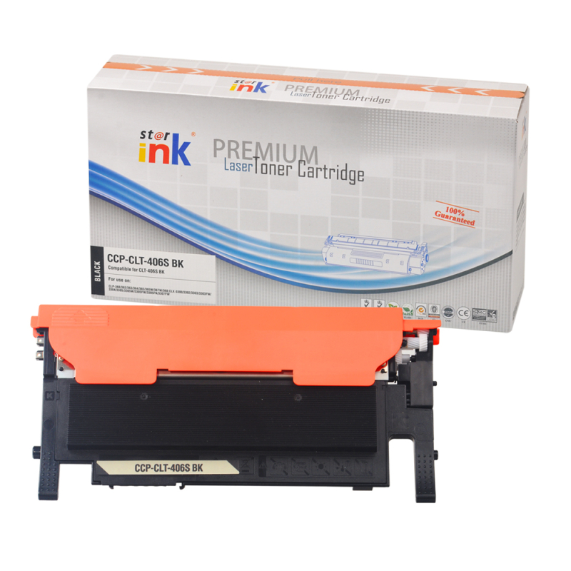 Toner Imprimante Samsung CLX 3300/3302/3303 CLP 360/362/363/364 XPress SL-C410/C460 Toner Samsung 406S/K406S/CLT-406S Star Ink
