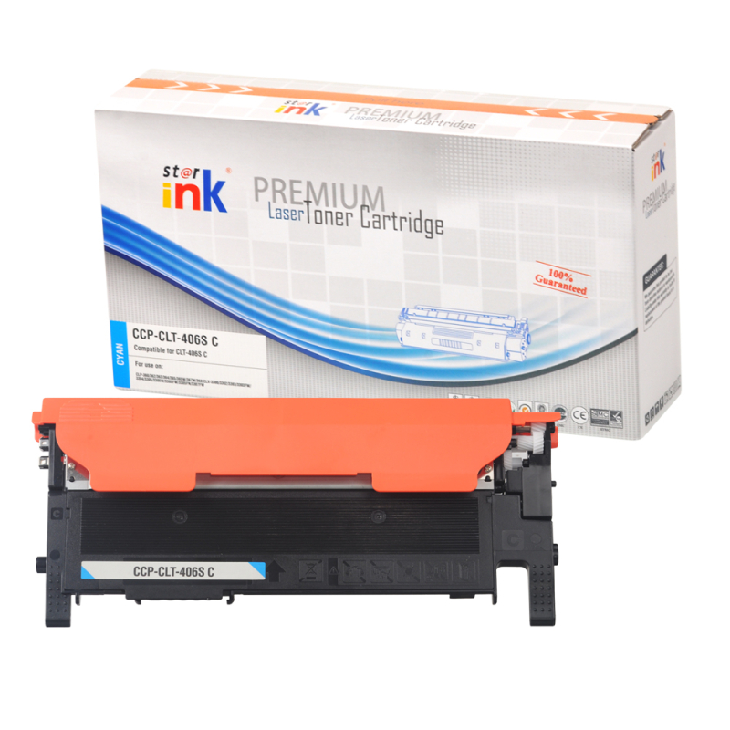 Toner Imprimante Samsung CLX 3300/3302/3303 CLP 360/362/363 XPress SL-C410/C460 Toner Samsung 406S/C406S/CLT-C406S Cyan