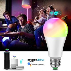 Lampe WIFI 15W LED RGBW WiFi Bluetooth sans fil Intelligent APP