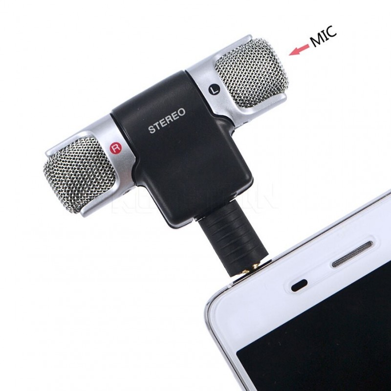Mini Micro Smartphone Numérique Stéréo Voix Claire Adaptateur 3.5mm Jack