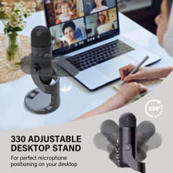 Microphone Professionnel USB Type-C Multifonction Podcast Microphone & Gaming Jmary MC‑PW8 Support Smartphone/PC/Mac