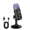 Microphone Professionnel RGB Live Microphone Avec Tripod & 180° Rotation Support PC Gaming, Recording, Streaming, Podcasting
