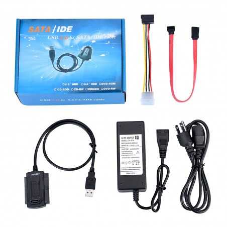 USB à SATA IDE 2.5 3.5 Câble adaptateur convertisseur Disk Dur HDD/SSD à USB