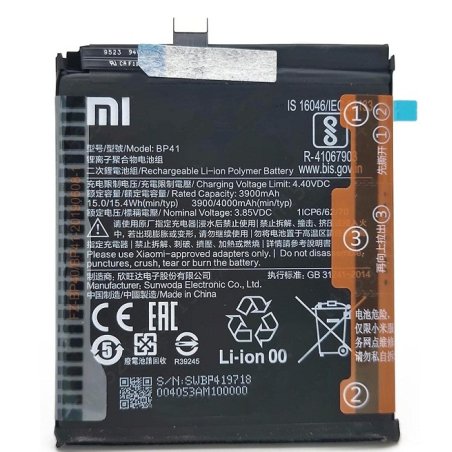 Batterie Xiaomi Mi 9T / Redmi K20 M1903F10I/M1903F10G Batterie Xiaomi BP41 4000mAh Original Quality