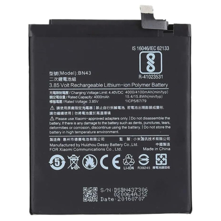 Batterie Xiaomi Redmi Note 4 / Note 4X Batterie Xiaomi BN43 4100mAh Original Quality