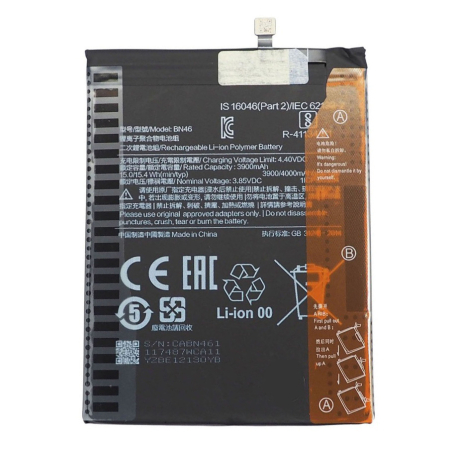 Batterie Redmi 7 / Redmi Note 8 Batterie Xiaomi BN46 M1810F6LG/M1810F6LH/M1810F6LI 4000 mAh