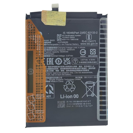 Batterie Xiaomi Redmi Note 10 Pro / Redmi Note 9 Pro BN53 M2101K6G/M2003J6B2G 5020mAh Original Quality
