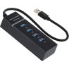 HUB USB 3.0 4 Ports Haute Vitesse Multi USB Port 3.0 Rallange USB Cable 30cm