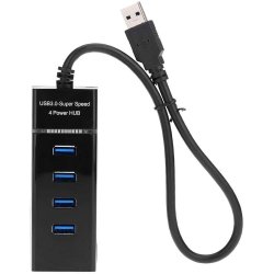 HUB USB 3.0 4 Ports Haute Vitesse Multi USB Port 3.0 Rallange USB Cable 30cm
