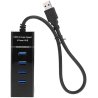 HUB USB 3.0 4 Ports Haute Vitesse Multi USB Port 3.0 Rallange USB Cable 30cm