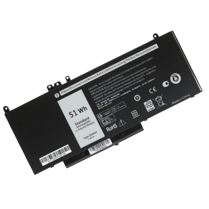 Batterie DELL Latitude E5450 E5550 Original Capacité Batterie Dell G5M10 51WH 7.4V